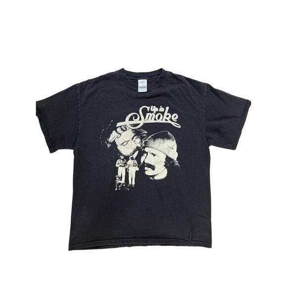 Vintage Cheech & Chong Up In Smoke Black T-Shirt L USA Delta Pro Weight 90’s Y2K - Picture 1 of 7